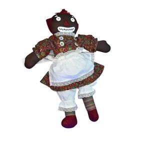 Beloved Belindy Raggedy Ann's Friend 22” Black Americana Rag Doll Primitive